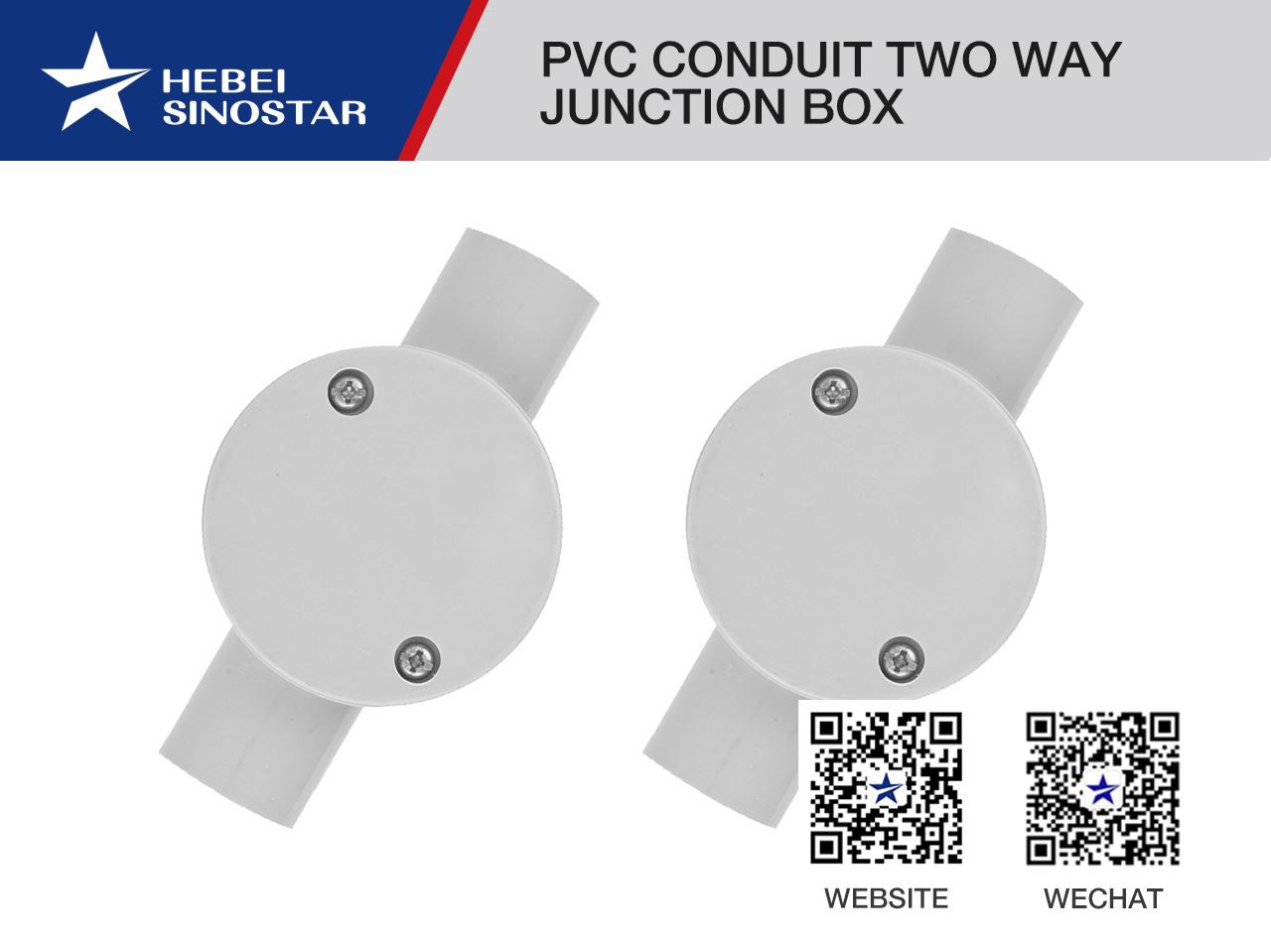 PVC Conduit Two Way Junction Box hbsinostar