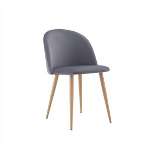 كرسي طعام بأرجل معدنية خشبية